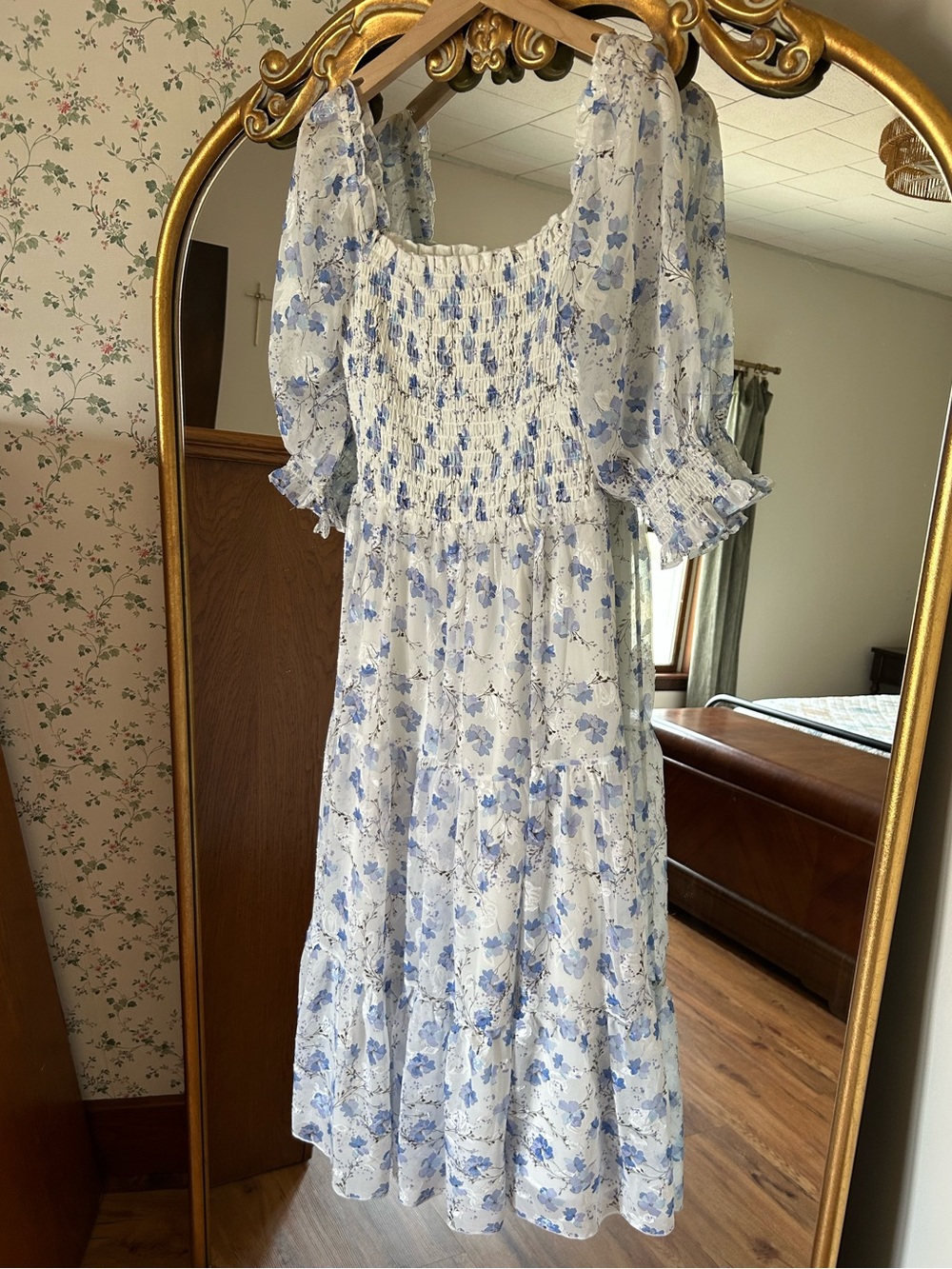 Baltic Born Blue Floral Midi Dress